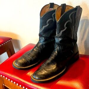 LOGAN BOOT CO/Rios of Mercedes black calf skin boots